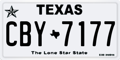 TX license plate CBY7177