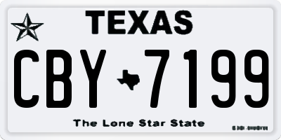 TX license plate CBY7199