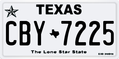 TX license plate CBY7225
