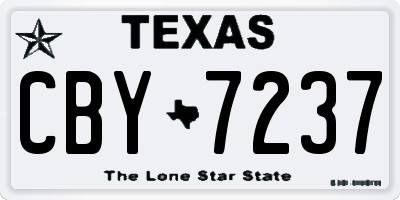 TX license plate CBY7237