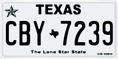 TX license plate CBY7239