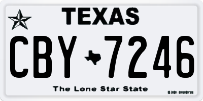 TX license plate CBY7246