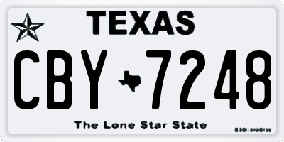 TX license plate CBY7248