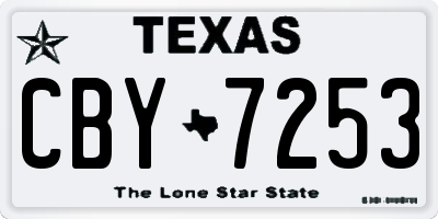 TX license plate CBY7253