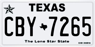 TX license plate CBY7265