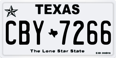 TX license plate CBY7266