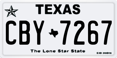 TX license plate CBY7267