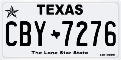 TX license plate CBY7276