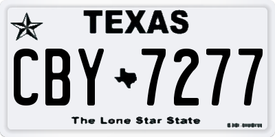 TX license plate CBY7277