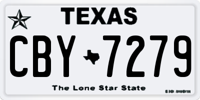 TX license plate CBY7279
