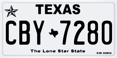 TX license plate CBY7280