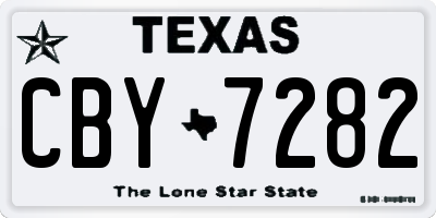 TX license plate CBY7282