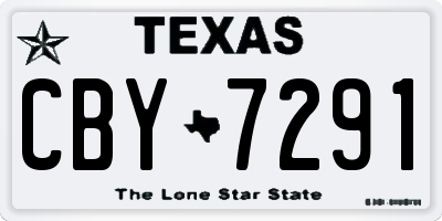 TX license plate CBY7291