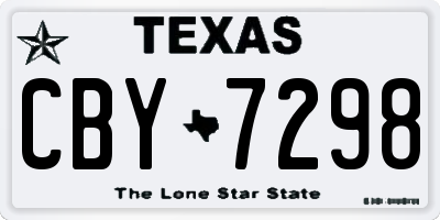 TX license plate CBY7298