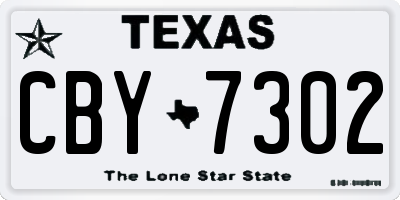 TX license plate CBY7302