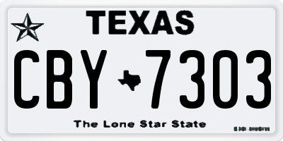 TX license plate CBY7303