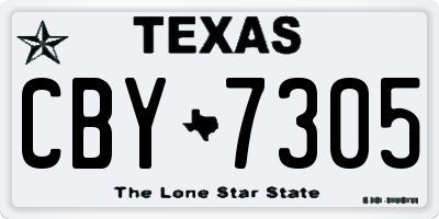 TX license plate CBY7305