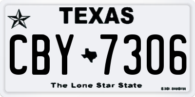 TX license plate CBY7306