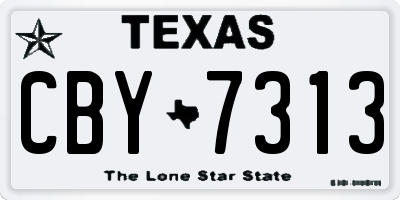 TX license plate CBY7313