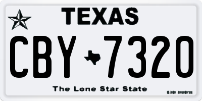 TX license plate CBY7320