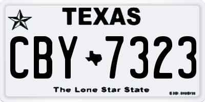 TX license plate CBY7323