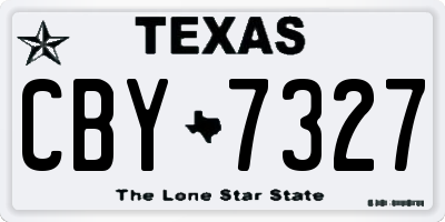 TX license plate CBY7327