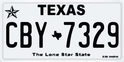 TX license plate CBY7329
