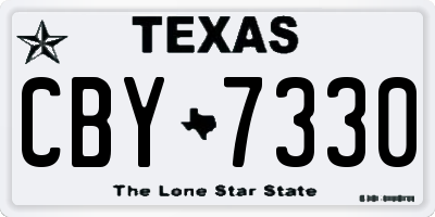 TX license plate CBY7330