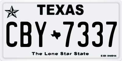 TX license plate CBY7337