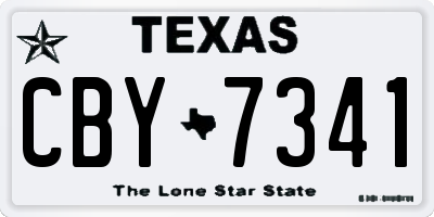 TX license plate CBY7341