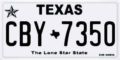 TX license plate CBY7350