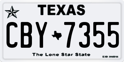 TX license plate CBY7355