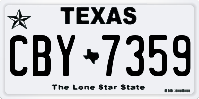 TX license plate CBY7359