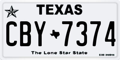 TX license plate CBY7374