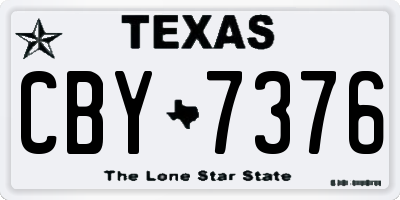 TX license plate CBY7376