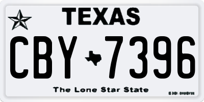 TX license plate CBY7396