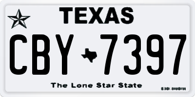 TX license plate CBY7397