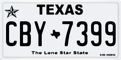 TX license plate CBY7399