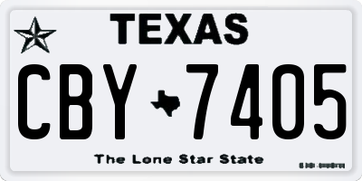 TX license plate CBY7405