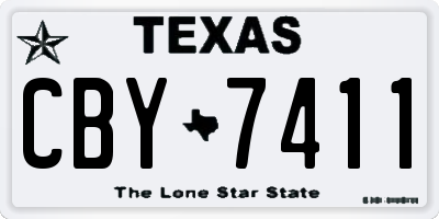 TX license plate CBY7411