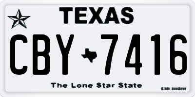 TX license plate CBY7416