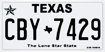 TX license plate CBY7429