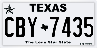 TX license plate CBY7435