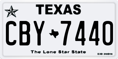 TX license plate CBY7440