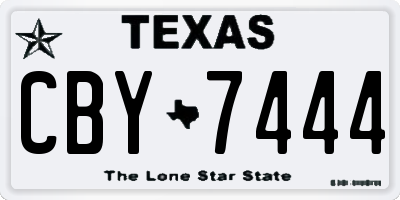 TX license plate CBY7444