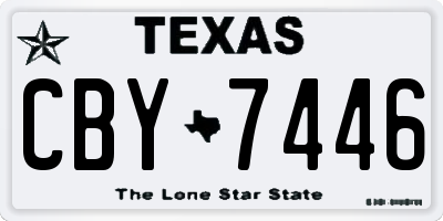 TX license plate CBY7446