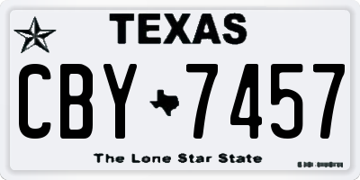 TX license plate CBY7457