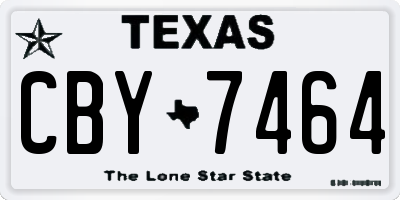 TX license plate CBY7464