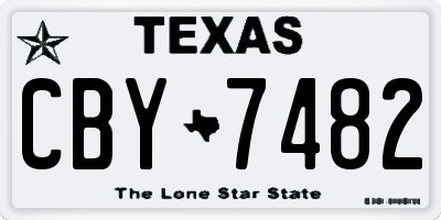 TX license plate CBY7482