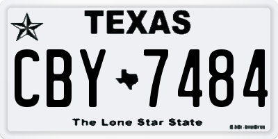 TX license plate CBY7484